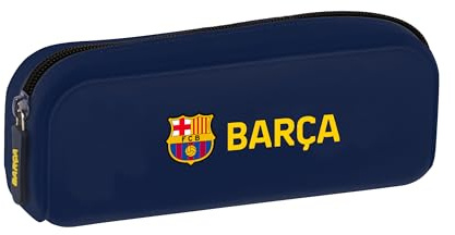 FC Barcelona 1. Team 26/27 Federmäppchen, quadratisch, Silikon, für Kinder, ideal für Kinder im Schulalter, bequem und vielseitig, Qualität und Widerstandsfähigkeit, 18,5 x 5,5 x 7,5 cm