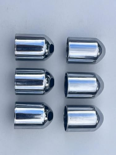 6 Pack Chrome Radiator Valve Caps – Decorative Chrome Finish Covers for Standard 1/2 Radiator Valves – Easy Push Fit Design