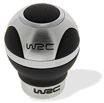 WRC 007303 Schaltknauf mit 3 Anfasspunkten in Alu & schwarzes Leder