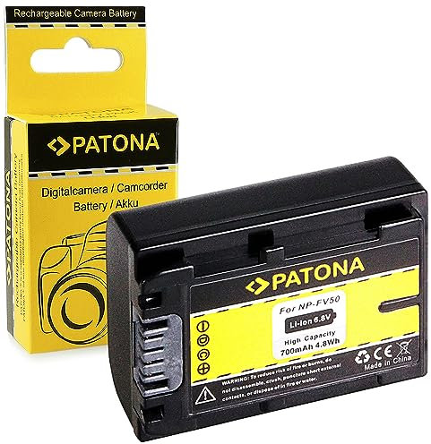 PATONA Battery NP-FV50 compatible with Sony CX Serie HDR-HC3 HDR-HC7 DSC-HX1