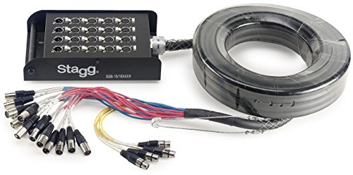 Stagg 25020976 SSB StageBox (16 XLRf auf 4 XLRm, 15 m)