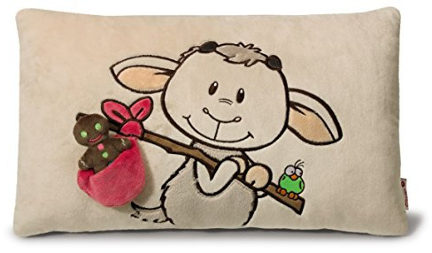 NICI 37620 - Fairy Tales Kissen Hänsel mit 2D Lebkuchenmann, Plüsch, rechteckig, 43 x 25 cm