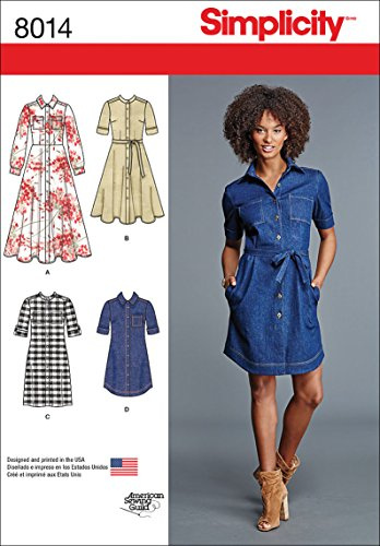 Simplicity 8014 Schnittmuster für Damen Hemdkleid Gr. 44-52