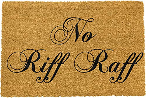 No Riff Raff Doormat 60 x 40cm Indoor Outdoor Heavy Duty Coir Mat