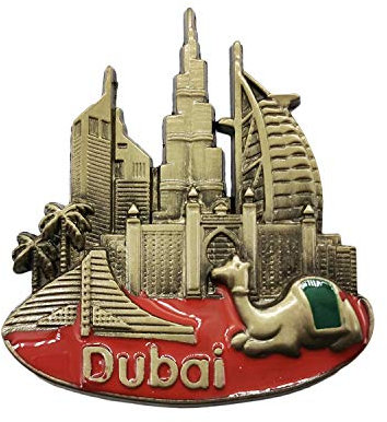 3D Dubai UAE Wahrzeichen Kühlschrankmagnet Souvenir Metal Collection, Dubai Kühlschrankmagnet Geschenk Magnetic Sticker Home Küche Dekoration