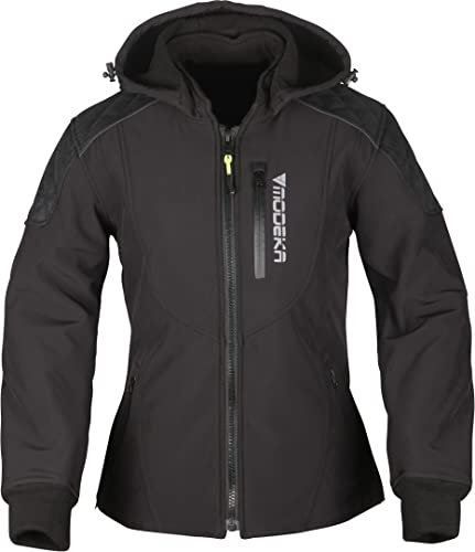 Modeka Clarke Damen Motorrad Textiljacke, schwarz, 46