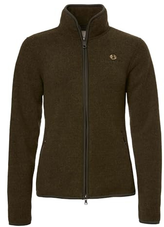 Chevalier Mainstone Fleecejacke Damen – Warme Outdoor Midlayer für Jagd Wandern Freizeit – Hoher Kragen mit Kinnschutz, Elastische Bündchen, Große Fronttaschen – Skandinavisches Design