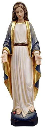 Dolfi Heiligenfigur Gnadenspenderin Madonna H 15 cm Heilige Maria Schutzpatronin Statue aus Ahornholz