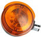 VEBCO Blinker vorn, rund in Schwarz mit orangenem Glas - für Simson S50, S51, S70, SR50, SR80, MZ ETZ, TS