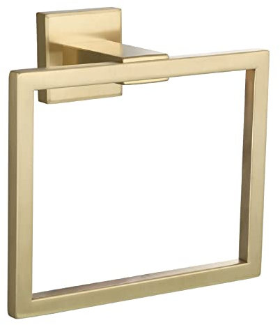 Tecmolog Handtuchhalter Ring Gebürstetes Gold Handtuchhalter Bad Zum Bohren Tür Edelstahl, SBH239J