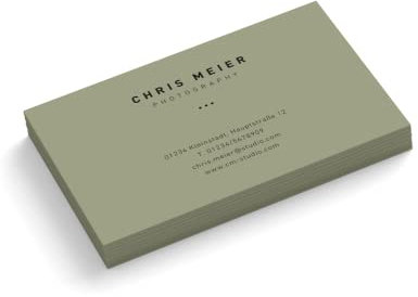 Visitenkarten | 350 g Qualitätsdruck | 1-seitig | Text + Farbe sofort anpassen | 85 x 55 mm | sofort gestalten | Design Two Tone | hochwertig (Grün, 50 Stück)