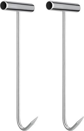 DOITOOL Manhole Lifting Hooks 4 Pcs Steel Drain Grate Lifters Heavy Duty Pull Tools for Safe and Easy Access to Manhole Covers and Drainage Systems