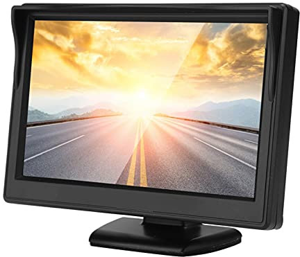 Pantalla TFT LCD de Alta Definición de 5 Pulgadas con Marcha Atrás, Pantalla de Monitor Impermeable para Cámara de Respaldo de Automóvil, Fácil de Instalar