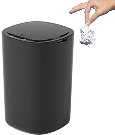 Teksome Motion Sensor Trash Can,12L Touchless Garbage Can Trash Bin with Lid - Dust Waste Box for Living Room, Bathroom, Offices, Dining Room and Kitchen