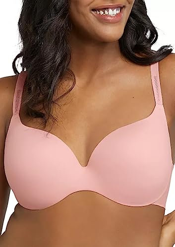 Maidenform Comfort Devotion Bügel-BH, wandelbare Träger, süßer Herzausschnitt, volle Abdeckung, mittlere Unterstützung, leichte Polsterung, Rosenblütenrosa, 38D
