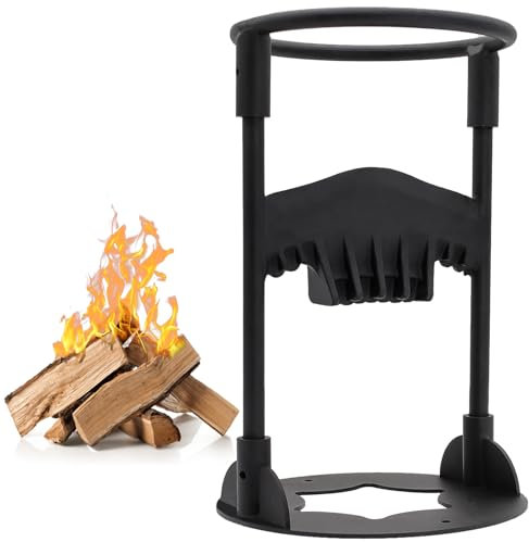 Holzspalter Manuell Brennholz Cracker Brennholzspalter Manueller Handschneide Tragbarer Kohlenstoffstahl Anzündholzspalter Gusseisen für Zuhause Campingplatz 21X21x32cm