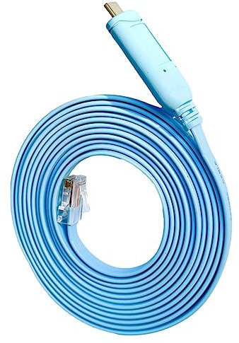 JSM FITNESS Console Cable 3 metri da USB-C a rj45 per Cisco, HP, Fortigate, Router e Switch - Cavo Console Thunderbolt per Macbook, lungo 3m, funziona con Linux, Windows, MacOS
