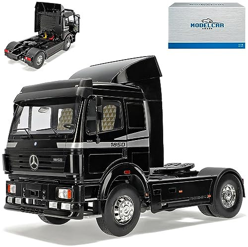 alles-meine.de GmbH Mercedes-B SK II Schwarz 1988-1998 LKW Truck 1/18 Model Car Group Modell Auto mit individiuellem Wunschkennzeichen