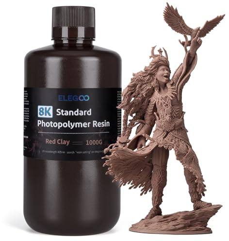 ELEGOO 8K Standard Photopolymer Resin 405nm UV-härtendes Harz Beste für Saturn 2 8K LCD 3D Drucker Terrakotta 1000G