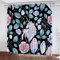 GIOVIA 3D Einhorn Vorhänge Abdunkelnde Blumen Einhorn Kindervorhänge Vorhang mit ösen 2er Set Gardinen Blickdicht Verdunkelungs für Kinderzimmer Schlafzimmer Wohnzimmer B 110 X H 95 cm