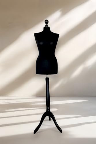 LUSORIA Schneiderpuppe, Schneiderbüste weiblich schwarz/schwarz (XL 42/44)