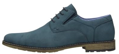 Scarpa Business da Uomo Fitters Tim in PU Nubuck, Scarpe Oversize da Uomo - Scarpe Grandi da Uomo, Tim 49 EU Navy PU Nubuck