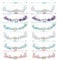 ARZASGO Chakra natürliche Edelsteine Armband bunten Kristall Stretch Handgelenk Armbänder für Yoga Meditation Gebet Heilung Schutz, 12-Stein2