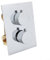 Concealed Thermostatic Shower Mixer Valve, Embedded Box Design, Shower Mixer Valve With 2 Outlets G1/2 2 Way Outlet Chrome Brass(Chrome)