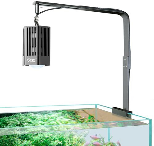 hygger Clip on Planted Aquarium Led Light, 60W Full Spectrum RGB Led Grow Light Aquarium, Aquarium Beleuchtung mit Montagehalterung für den Anbau der Anspruchsvollsten Wasserpflanzen