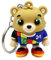 UEFA Euro 2024 - Mascotte Albärt - Porte-clés souple de 5 cm - À partir de 3 ans, multicolore, 5 cm
