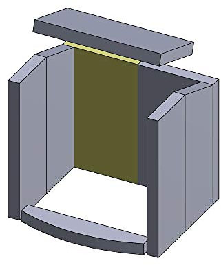 Rückwandstein - Für Hark Kaminöfen inkl. Modellübersicht - Vermiculite feuerfest & hitzebeständig - Kamin Ofen Zubehör [330x200x30 mm]