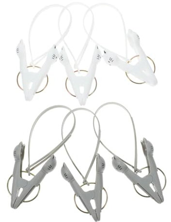 TINEASUR 6pcs Windschutzkleidung Quilt Fixklemmen Mit Lanyards Für Wäscheleine