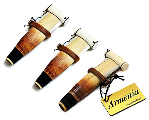 Set mit 3 halbprofessionellen armenischen Duduk-Blättern – handgefertigte Ramish-Oboe Balaban Holzblasinstrument – Mey Ney