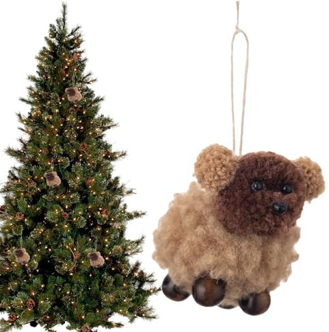 Dog Christmas Tree Ornaments, Christmas Tree Decoration - Vista Print Christmas Tree Felt Dog Ornament, Christmas Tree Cute Christmas Tree Pendant, Christmas Tree, Creative Holiday Ornament for Car