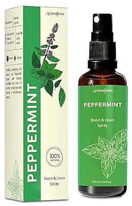 Aromafume - Spray pour environnement et linge aux huiles essentielles 100 % naturel (menthe poivrée)