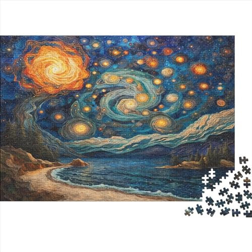 Night Sky Jigsaw Puzzles for Adults 1000 Piece Jigsaw Puzzles for Adults Home Puzzles for Adults Kids Educational Games Home Jigsaw Puzzle 1000pcs (75x50cm)