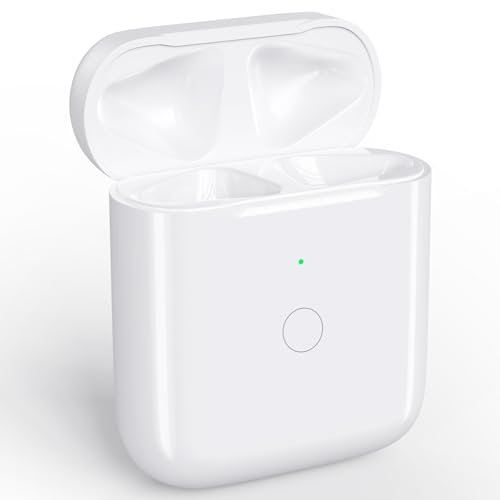 Figitos Custodia di ricarica per AirPod, custodia di ricambio wireless per AirPods 1/2 (1a e 2a generazione), senza auricolari