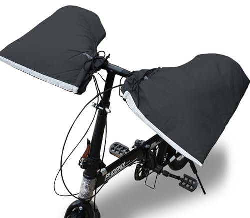 FOSDICK Gants de Moto Universel, Chaud Manchon Scooter, Gants de Guidon Moto, Guidon Gants Coupe-Vent, Manchon Moto Hiver ImperméAble, Manchon Velo Hiver, Hiver Gants de Moto Gants de Poignée