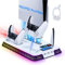 Wigearss PS5/PS5 Slim/PS5 Pro Kühler Standfuß mit Dual Controller Ladegerät, PS5 Controller Ladestation Standfuß mit Lüftert, RGB Licht für PS5/PS5 Slim/PS5 PRO UHD/Digital Edition