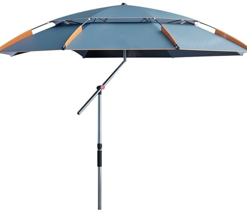 BVDHASDBT Outdoor-Sonnenschirm, Angelschirm, Freitragender Regenschirm, Windbeständig, Langlebig, Leicht, Mit Sandanker for Strand, Terrasse, Garten, Outdoor-Angeln(2.6M/8.5FT)