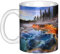 YYHHAOFA Yellowstone National Park Prints - Taza de cerámica para capuchino, latte, cereales, yogur, leche, bebidas calientes o frías, horno de microondas