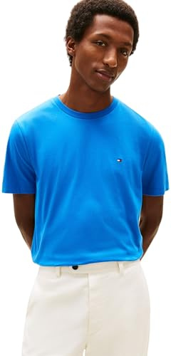 Tommy Hilfiger Men's ESS Seasonal Reg Fit Solid Tee Mw0Mw39995, Blue, XL