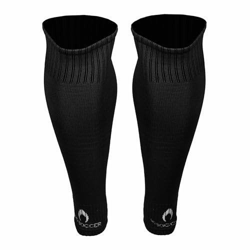 HO Soccer Media Tubular Negra Sin Pie, Unixex, Adulto, L (43-46)