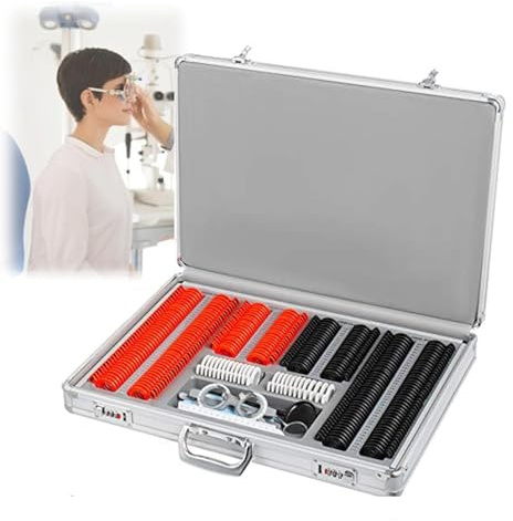 Optical Trial Lens Set，Trial Lens Set， Optical Trial Lens Set Optometry Lens Kit with Storage Case Plastic Optical Trial Lens Equipment