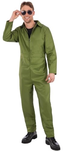 Smiffys Adults Unisex Boiler Suit Costume All in One Jumpsuit Halloween Fancy Dress Outfit for Men and Women