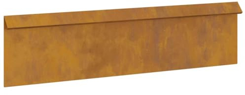 vidaXL Schneckenzaun 16 pcs Rostig 100 x 3,5 x 25 cm Wetterfeststahl, Garten und Terrasse, moderner Schnecken-Schutz, haltbare Gartenzaun-Kante, Landschaftsschutz