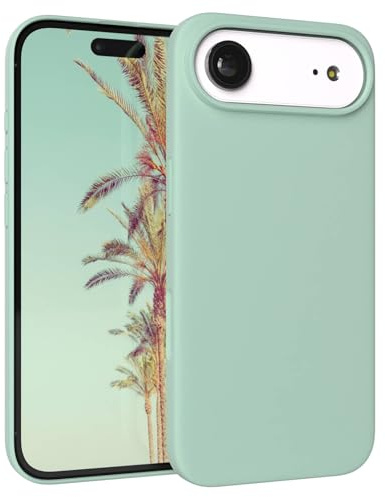 EAZY CASE Premium Silikon Hülle für iPhone Air - Handyhülle, Stoßfest, Schutzhülle mit Kameraschutz, Kratzfester weicher Mikrofaser-Innenfutter, Slim Liquid Silikon Cover Case Bumper - Mint Grün Grün