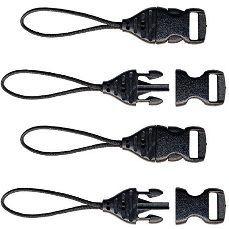 Op/Tech 1301082 1.5 mm Mini QD Loops Connectors for Camera - Black