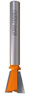 CMT Orange Tools 718.127.11 Schwalbenschwanzfräser 12.7 mm 14° - HM Nutfräser für Holz, präziser Dovetail Fräser für Oberfräse