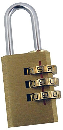 Pavo 80x32x18 mm, 8034840 Premium Vorhängeschloss aus Aluminium - mit 3-stelligem Zahlencode - Größe: 28 mm, Ziffern